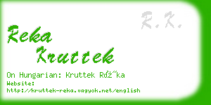 reka kruttek business card